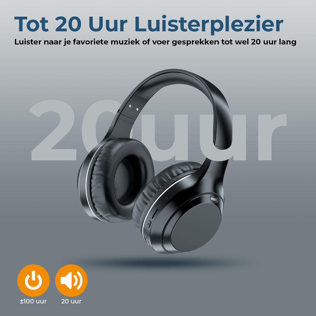 Headphone - Koptelefoon - Active Noise Cancelling -Bluetooth - AUX input- BTN211 3/7