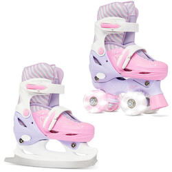 Rollers Patins artistiques 2 en 1 réglables Loret Roues LED