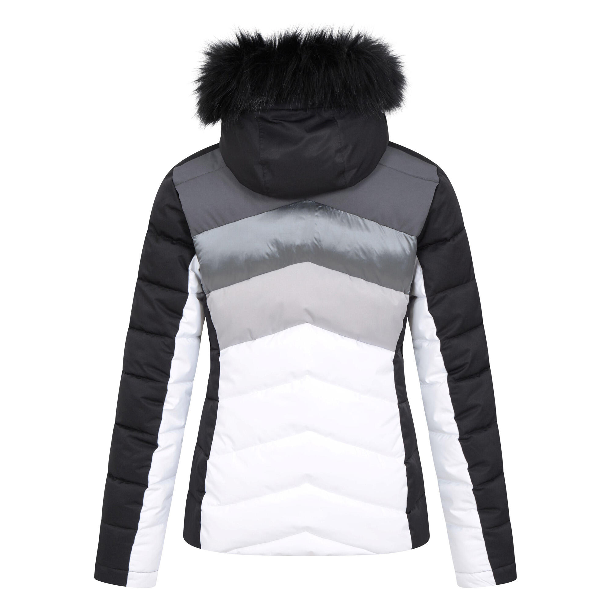 "Cascade" Skijacke Wattiert für Damen Weiß/Schwarz 2/4