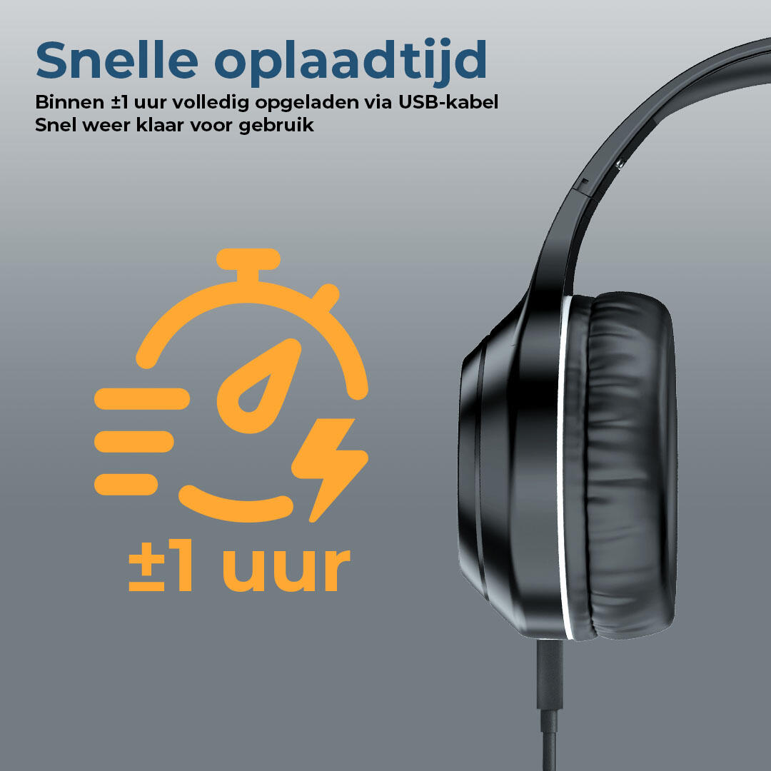 Headphone - Koptelefoon - Active Noise Cancelling -Bluetooth - AUX input- BTN211 7/7