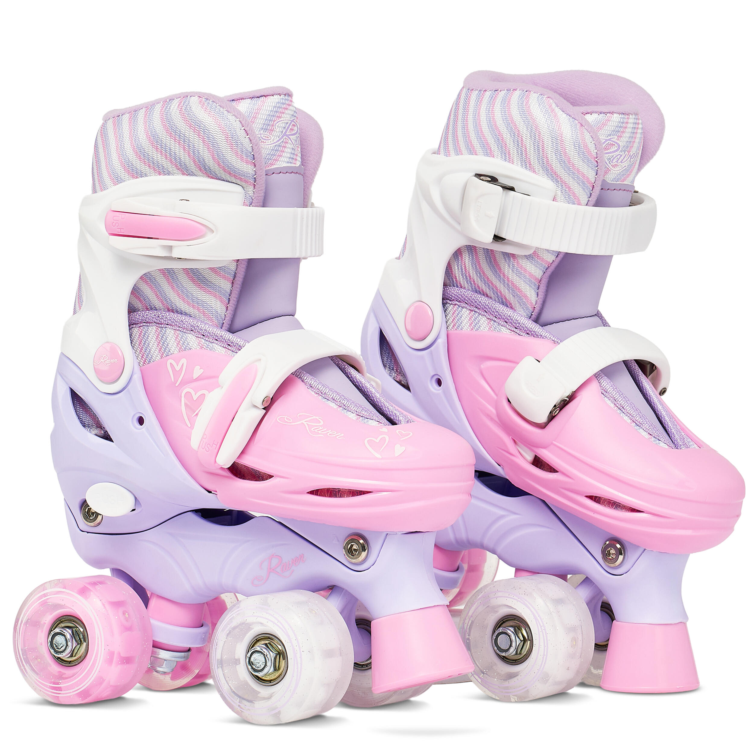 Rollers Patins artistiques 2 en 1 réglables Loret Roues LED 2/4