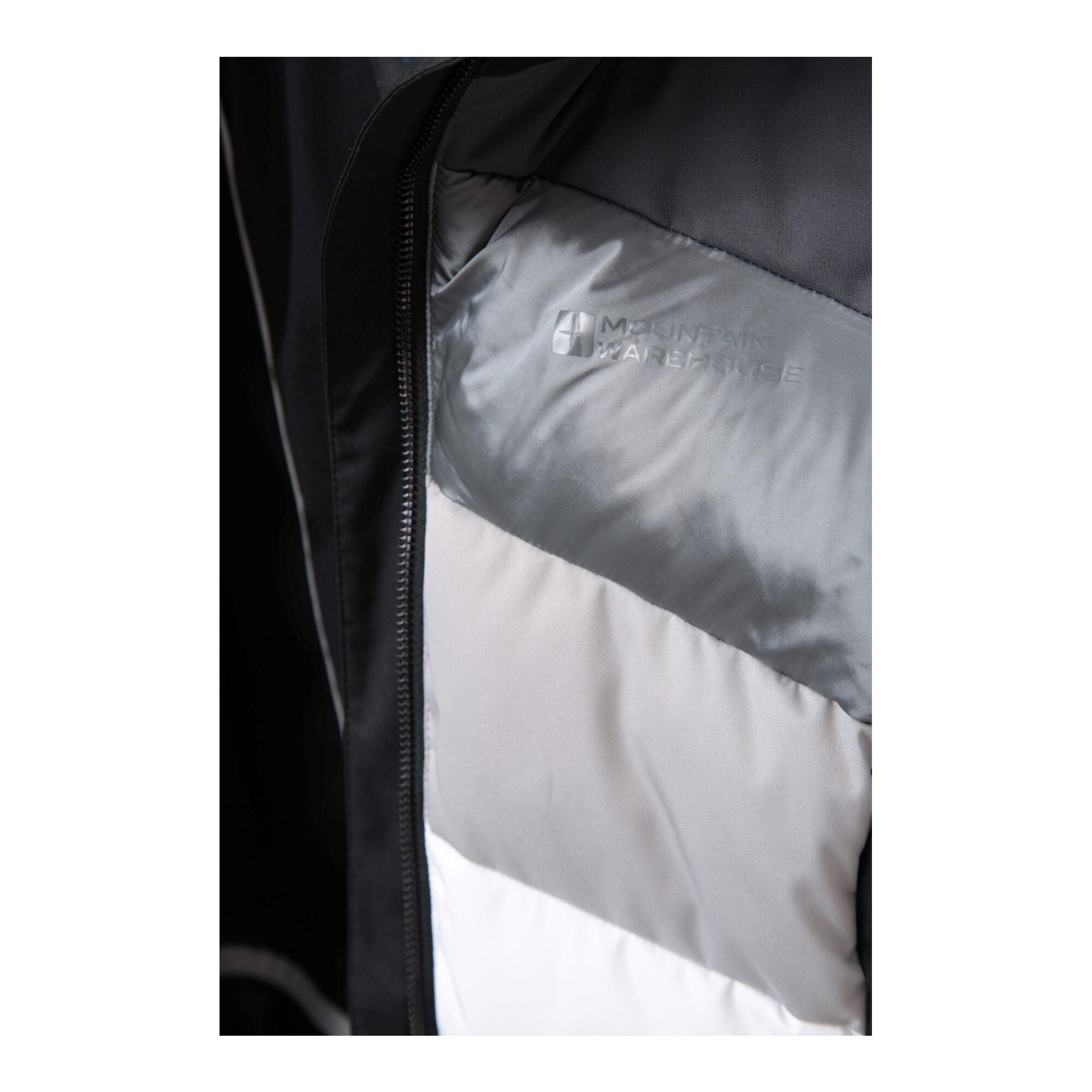 "Cascade" Skijacke Wattiert für Damen Weiß/Schwarz 4/4