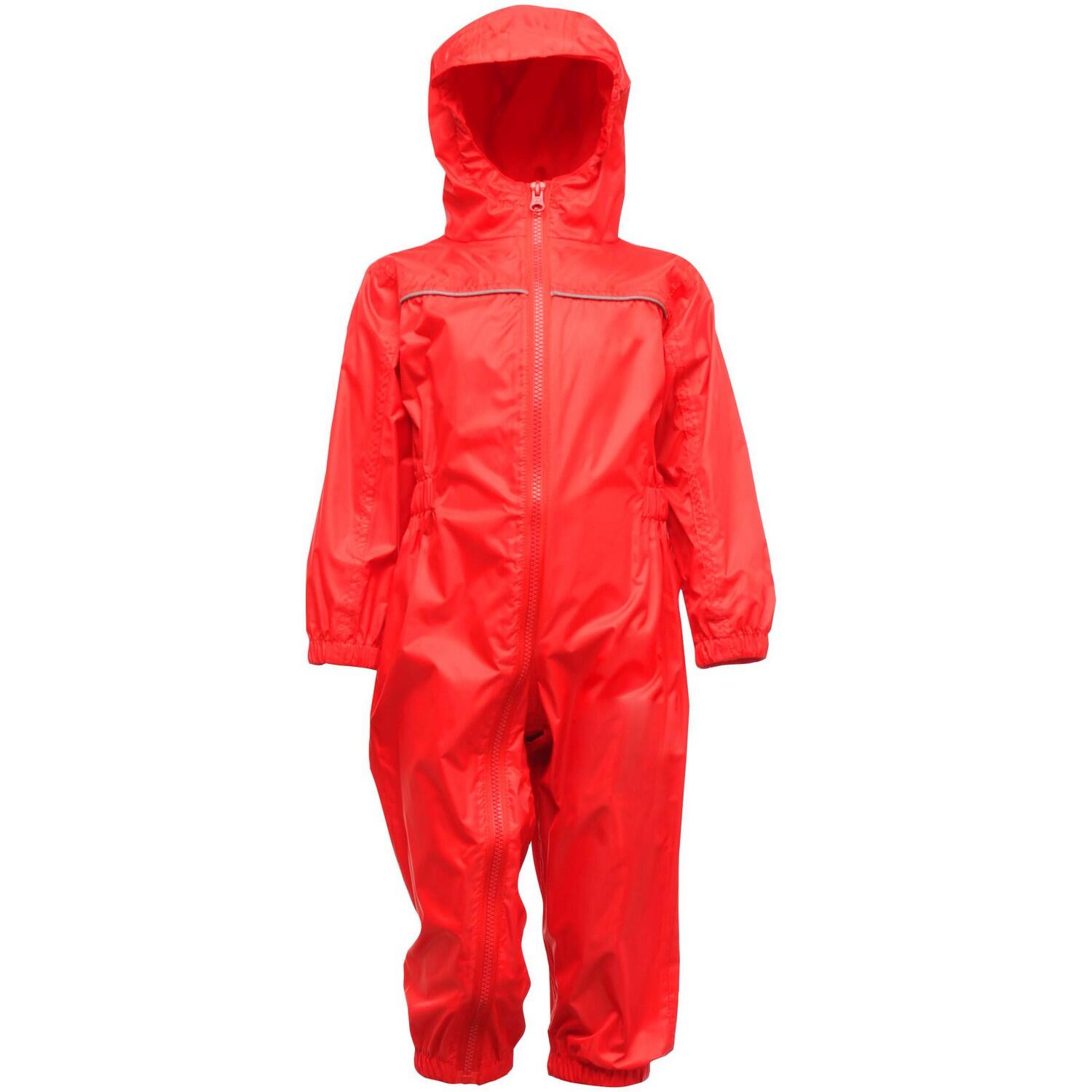 Tuta antipioggia unisex per bambini (rosso)