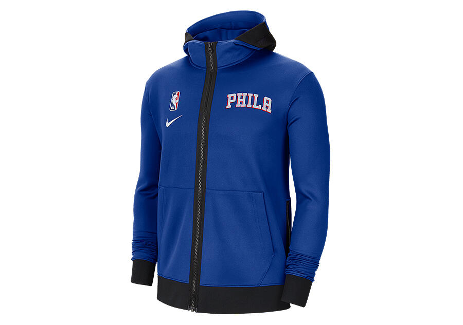 Bluza męska nike nba philadelphia 76ers showtime therma flex hoodie rush blue