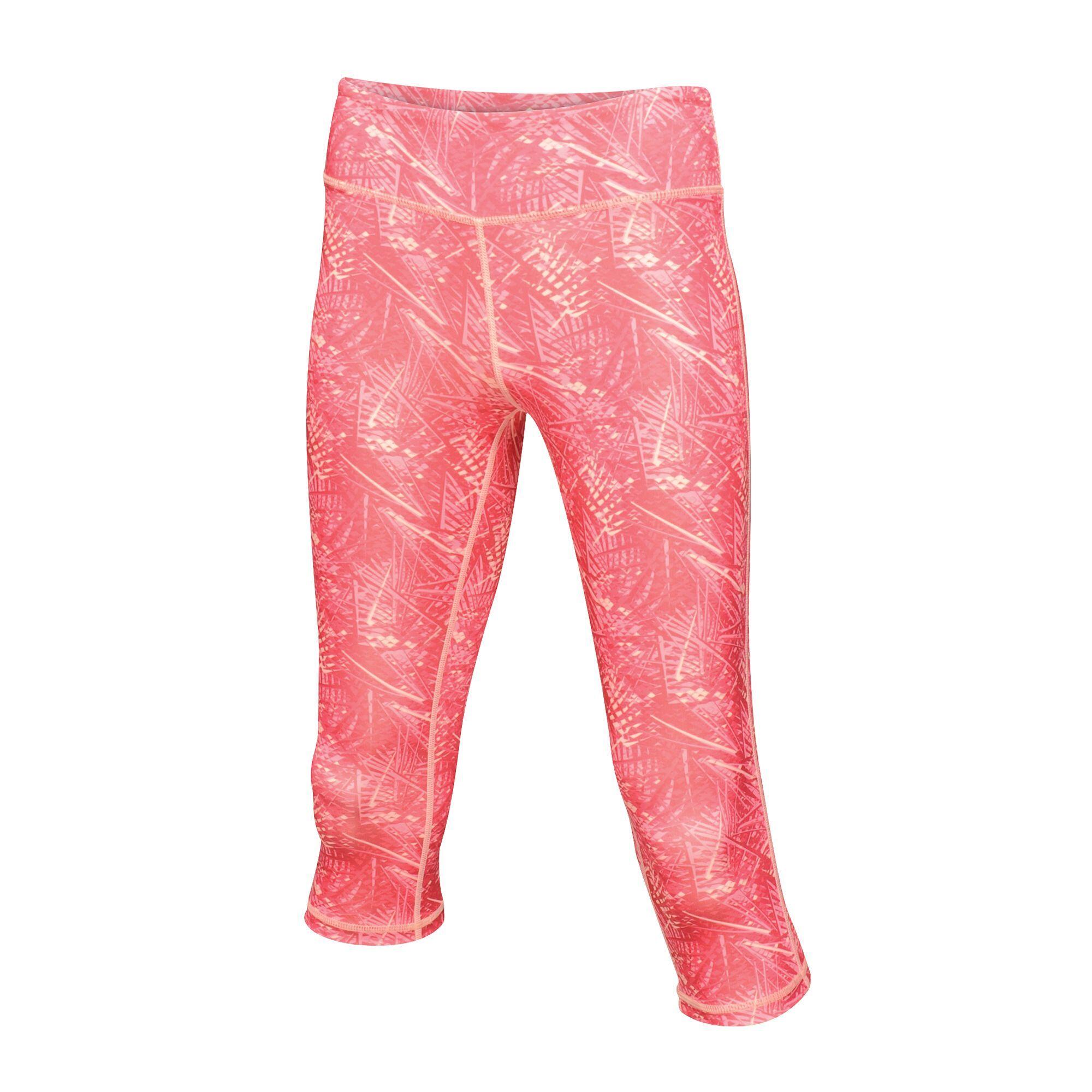 Womens/Ladies Pincha 3/4 Leggings (Hot Pink Print) 3/5