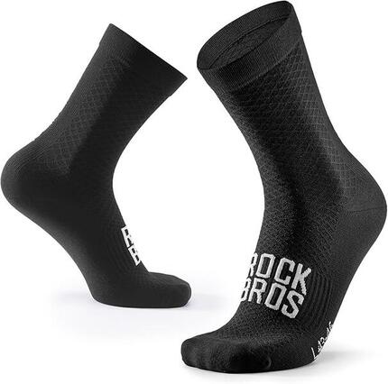 ROCKBROS Road to Sky Chaussettes Vélo Respirantes Longues Unisexes S Noir