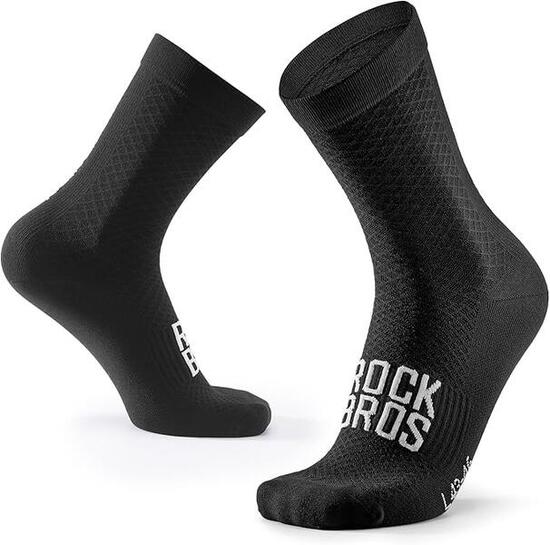 ROCKBROS Road to Sky Chaussettes Vélo Respirantes Longues Unisexes S Noir