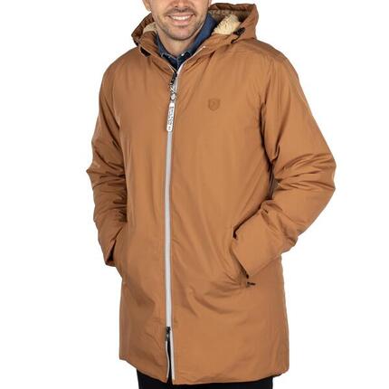Parka à capuche patch homme
