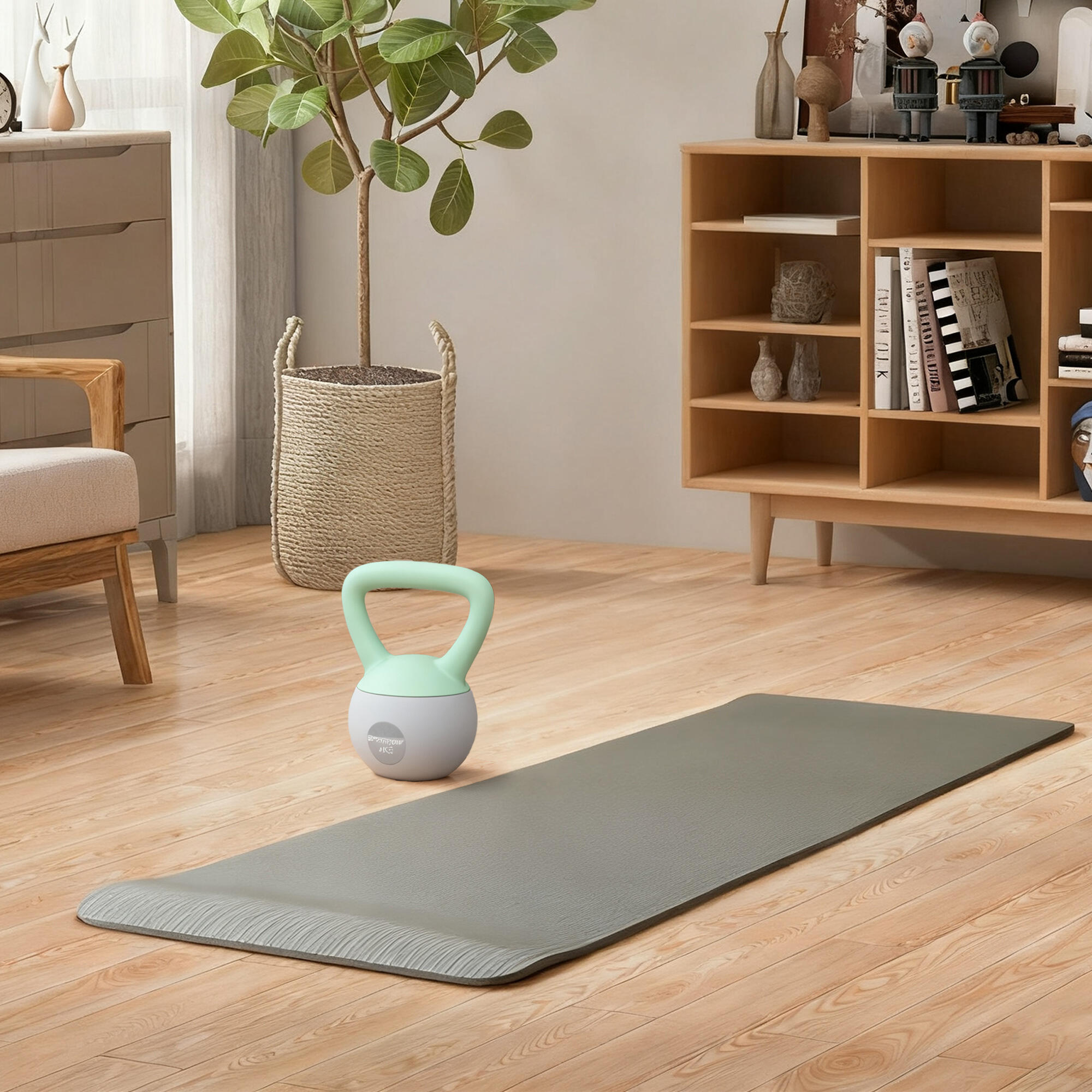 Kettlebell 19x15x25 cm verde SPORTNOW 2/5