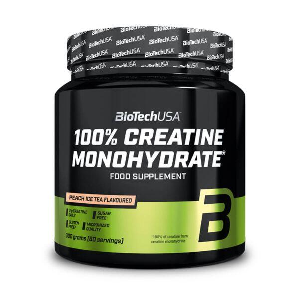 BIOTECHUSA 100% Creatina Monohidrato - 300g Chá de pêssego da Biotech USA