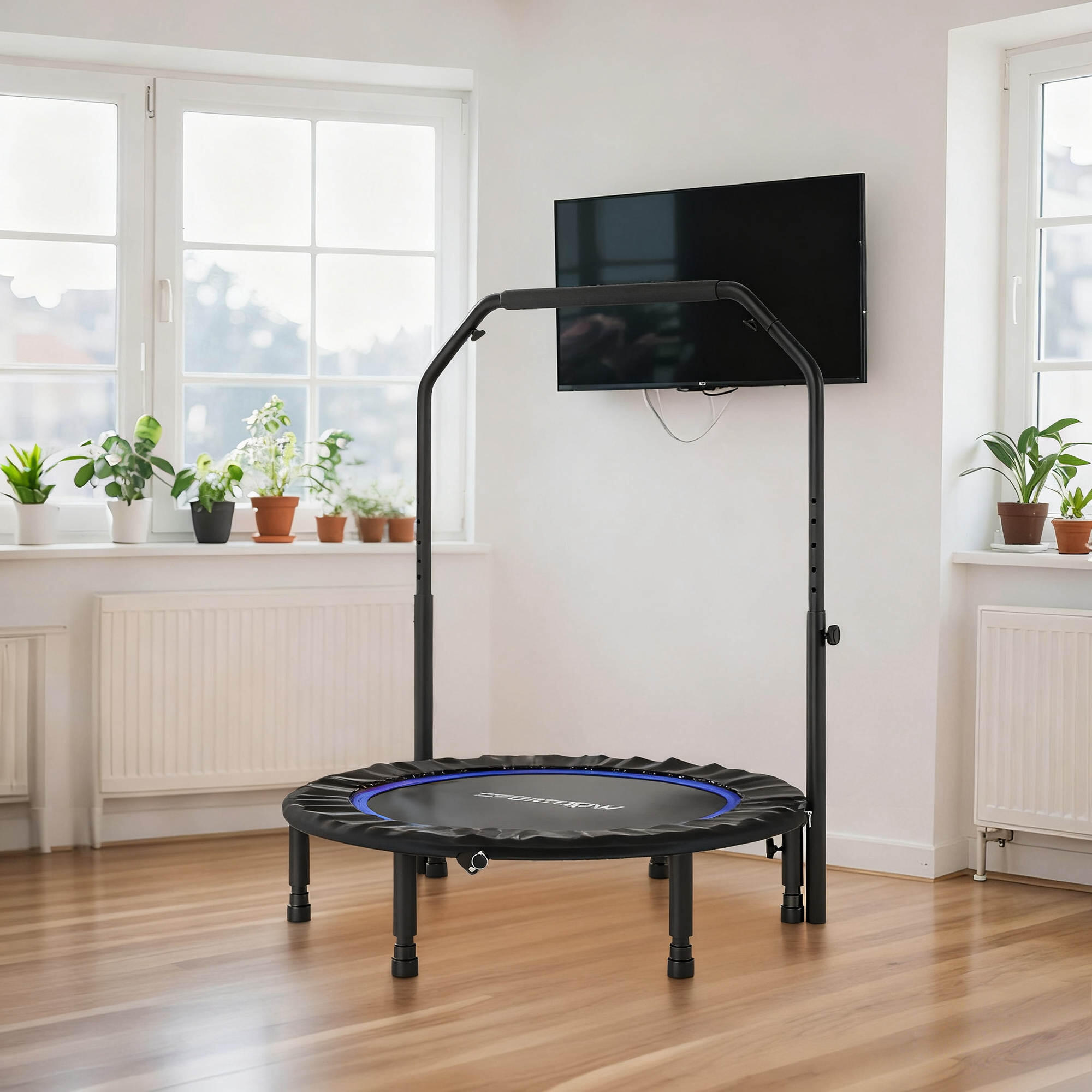 SPORTNOW Trampolim de Fitness Ø102 cm Trampolim Dobrável 5/5
