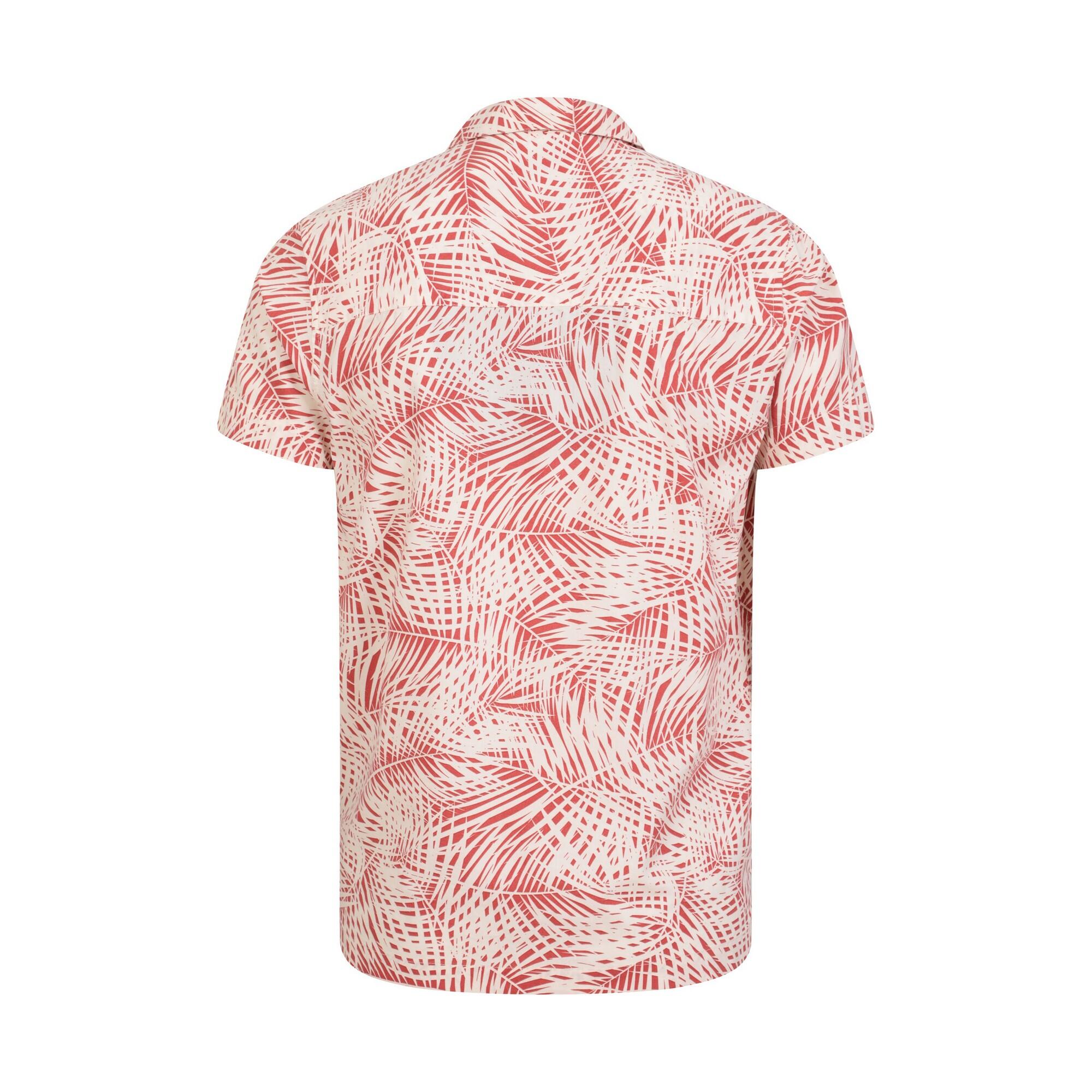 Camicia Spiaggia Foglia Di Palma Uomo Mountain Warehouse Rosso Scuro Bianco 2/4