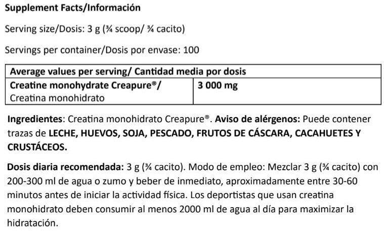 Creatina monoidrato (Creapure®) - 300 g Neutral Amix Nutrition 3/4