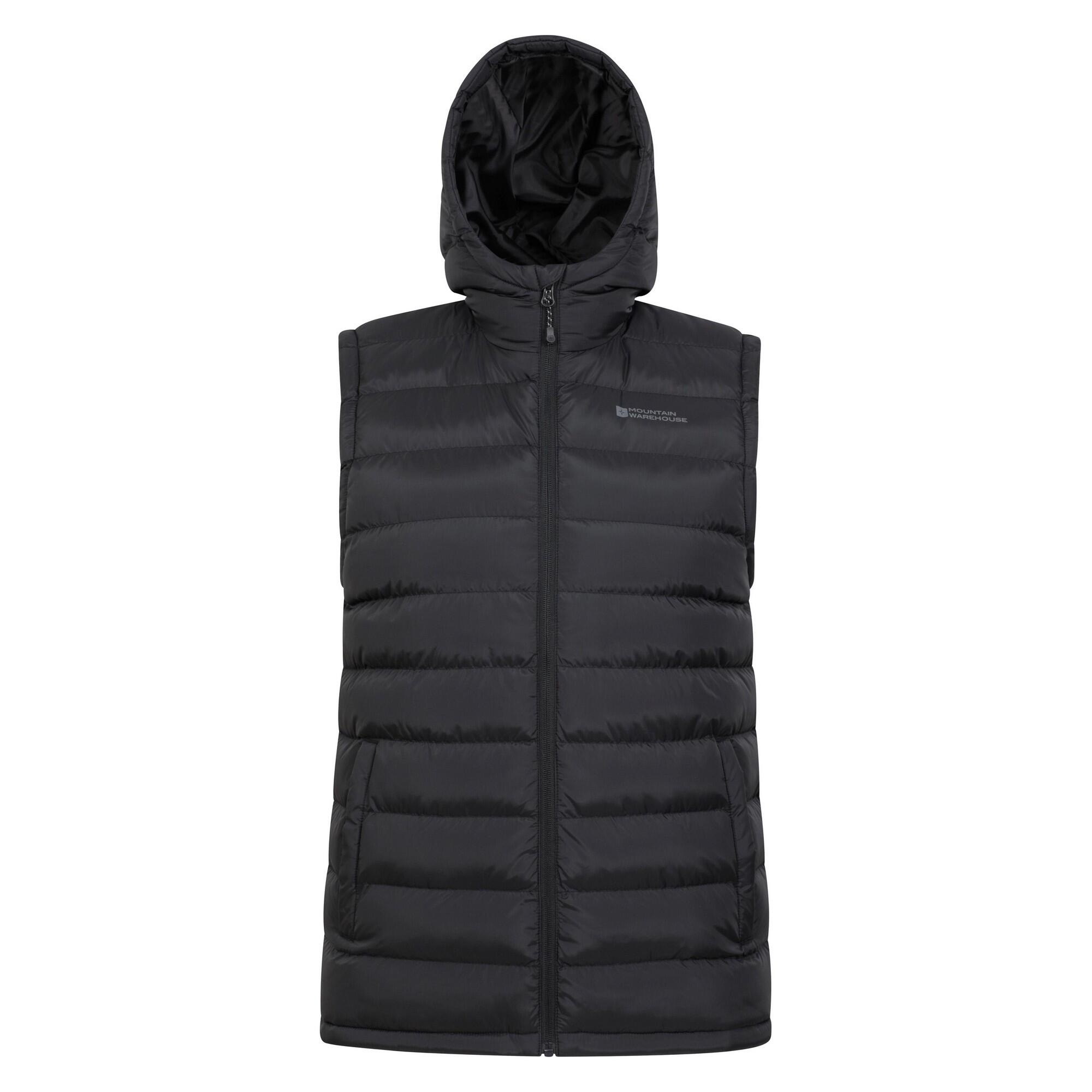 MOUNTAIN WAREHOUSE Gilet Con Cappuccio Imbottita Uomo Mountain Warehouse Seasons Nero