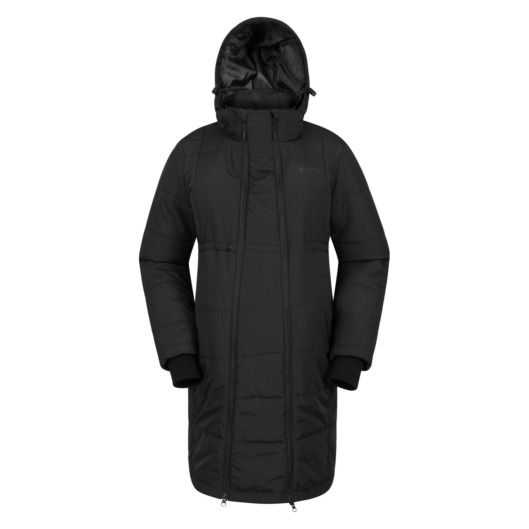 MOUNTAIN WAREHOUSE Womens/Ladies Amethyst Long Maternity Padded Jacket (Black)