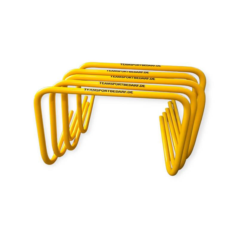 Set 5 obstacole antrenament Team, inaltime 30 cm, galben