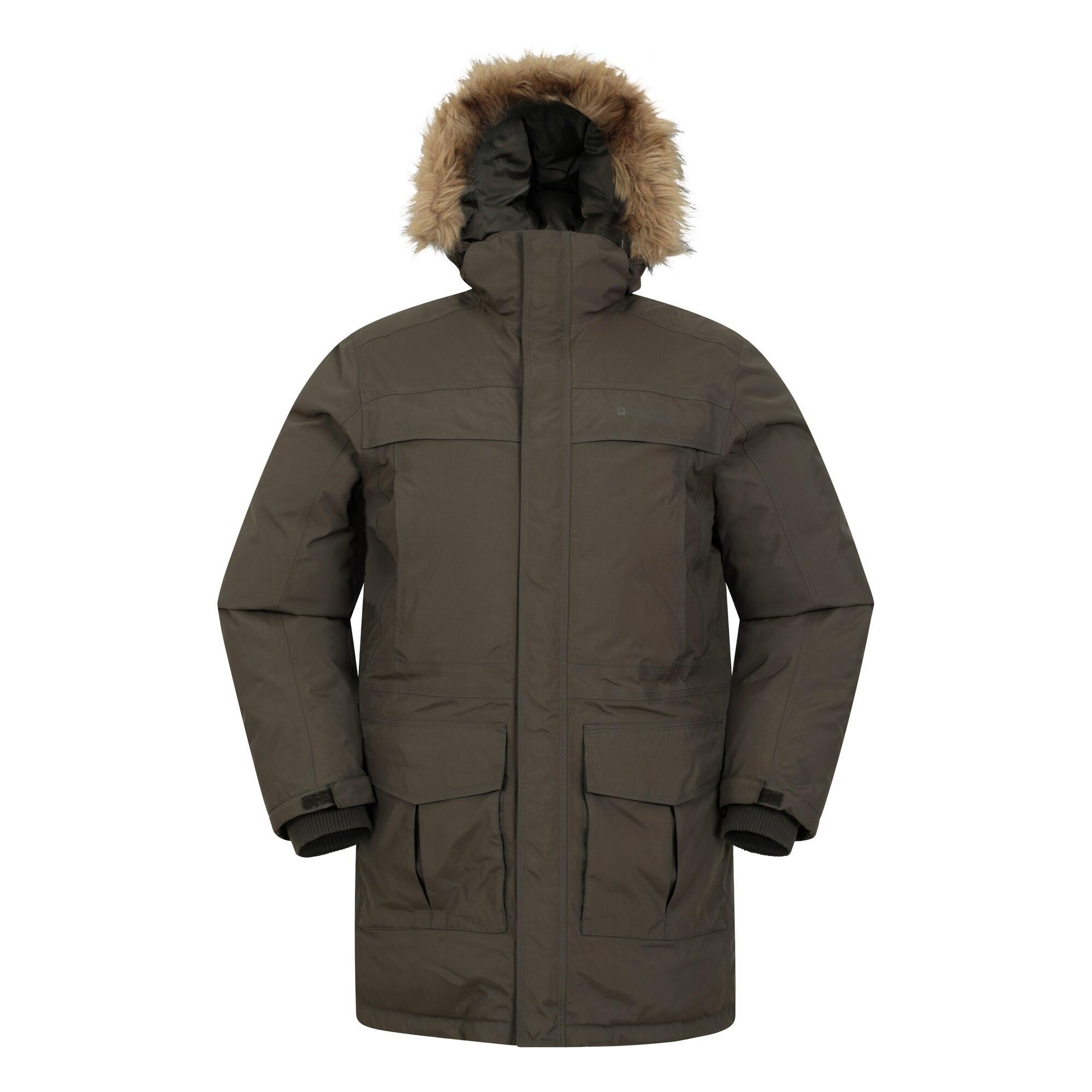 MOUNTAIN WAREHOUSE Piumino Impermeabile Uomo Mountain Warehouse Antarctic Extreme Cachi Scuro