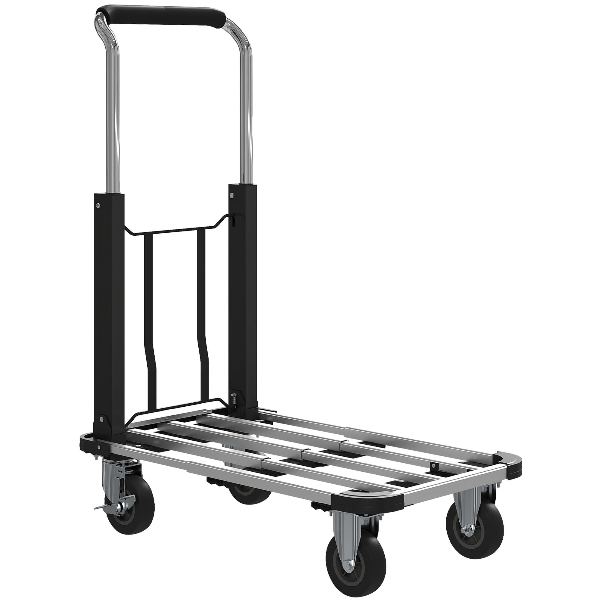 HOMCOM HOMCOM Carro de Transporte Dobrável de Alumínio com Rodas Carga 150 kg
