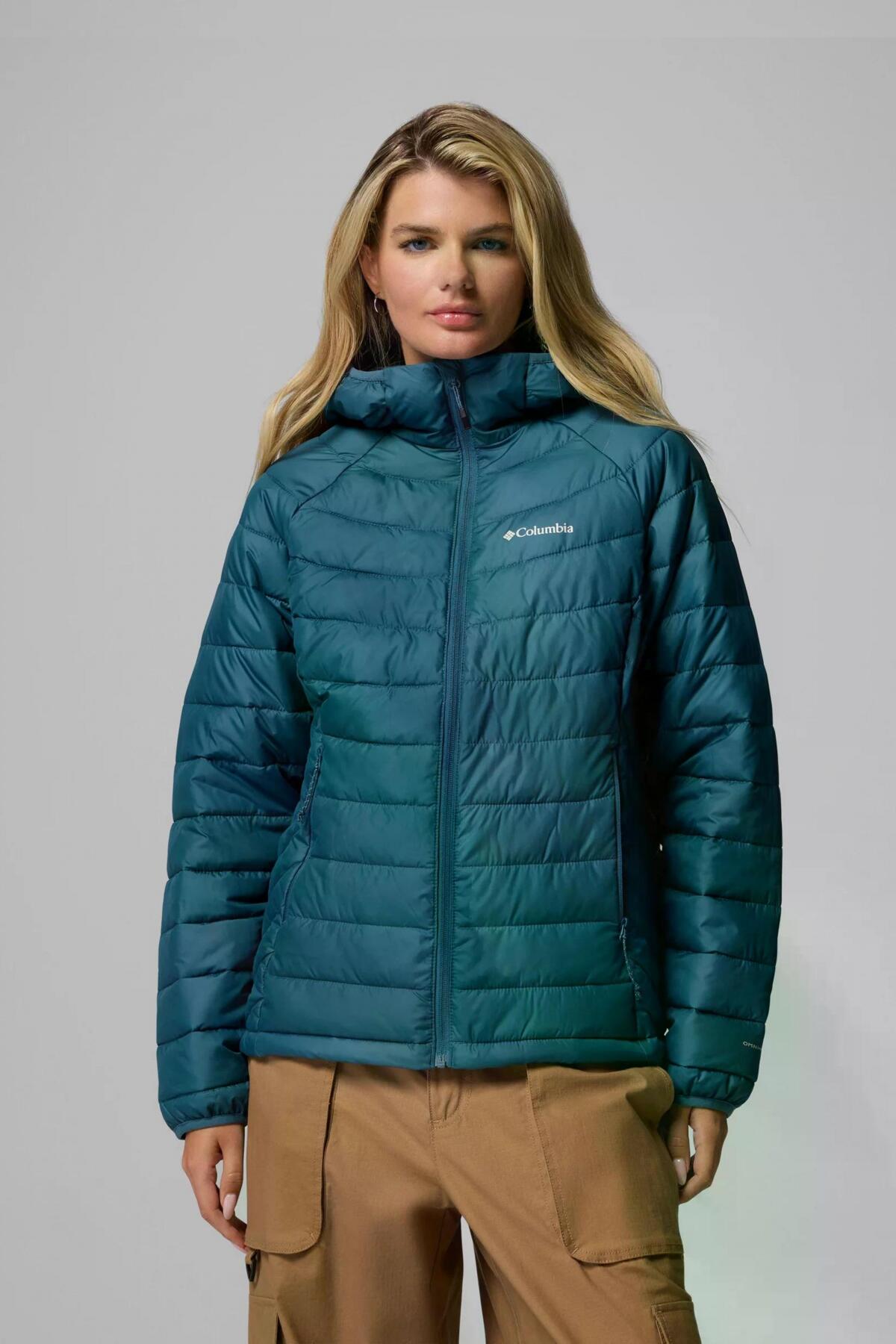 Veste Columbia Modèle Powder Lite Ii Hooded Jacket Couleur Bleu 5/5