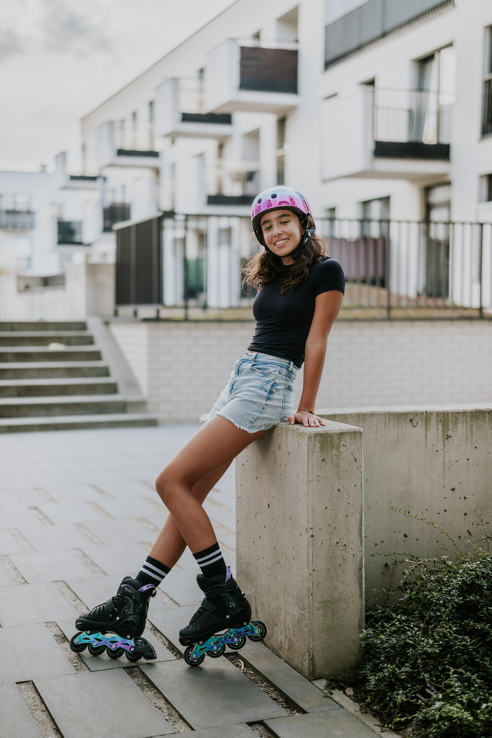 Raven Oxen Patins de rodas ajustáveis Hóquei 2 em 1 5/7