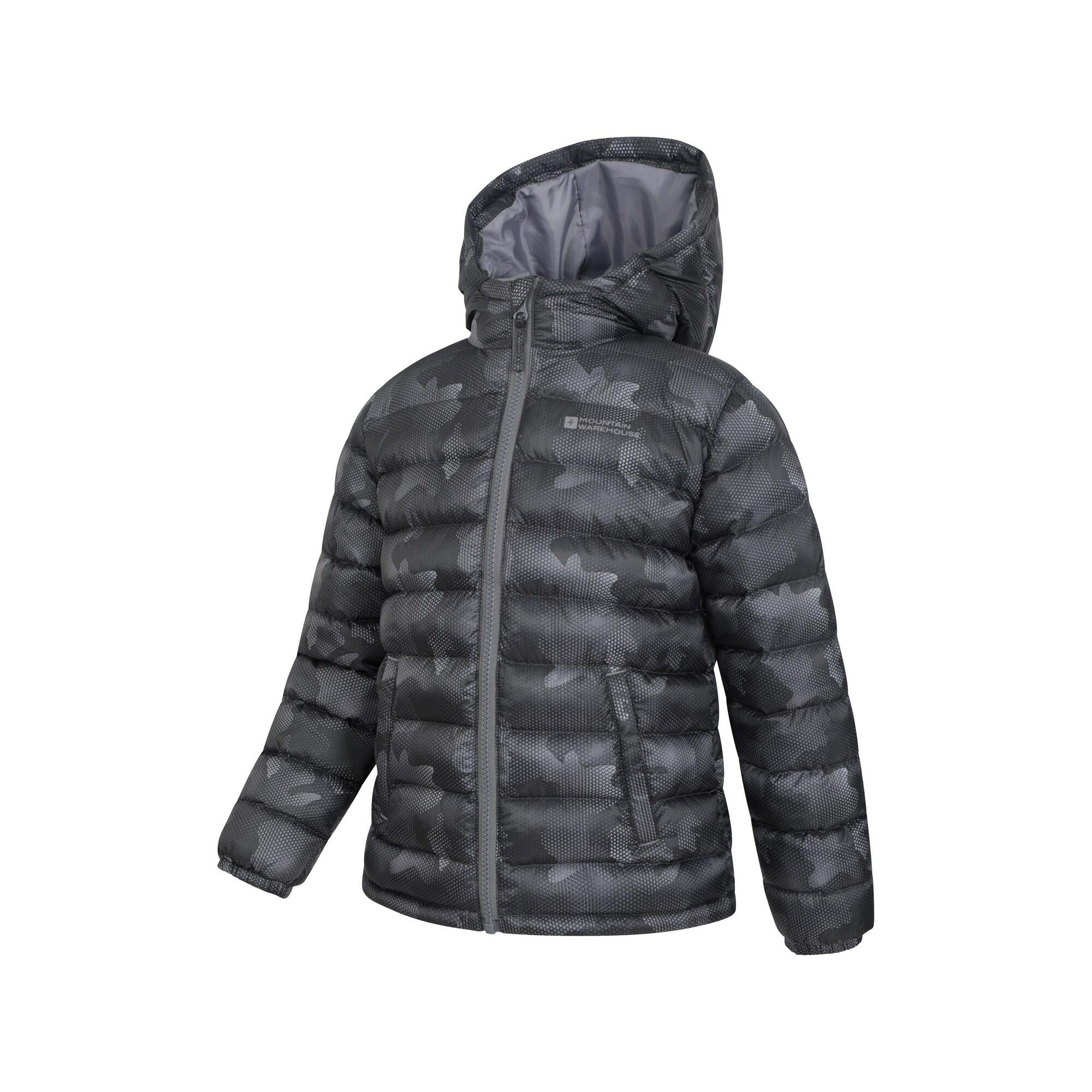 Childrens/Kids Seasons Camouflage Padded Jacket (Black) 4/4