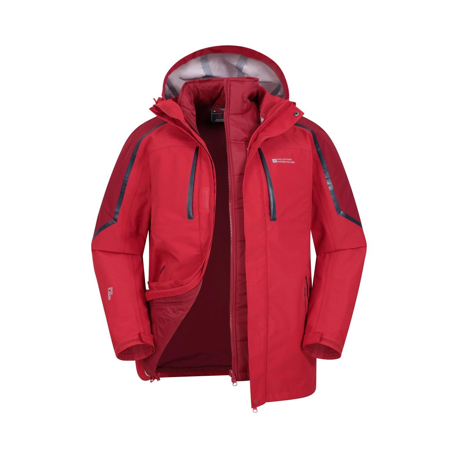 MOUNTAIN WAREHOUSE Giacca Imbottita 3 In 1 Uomo Mountain Warehouse Zenith Extreme III Rosso