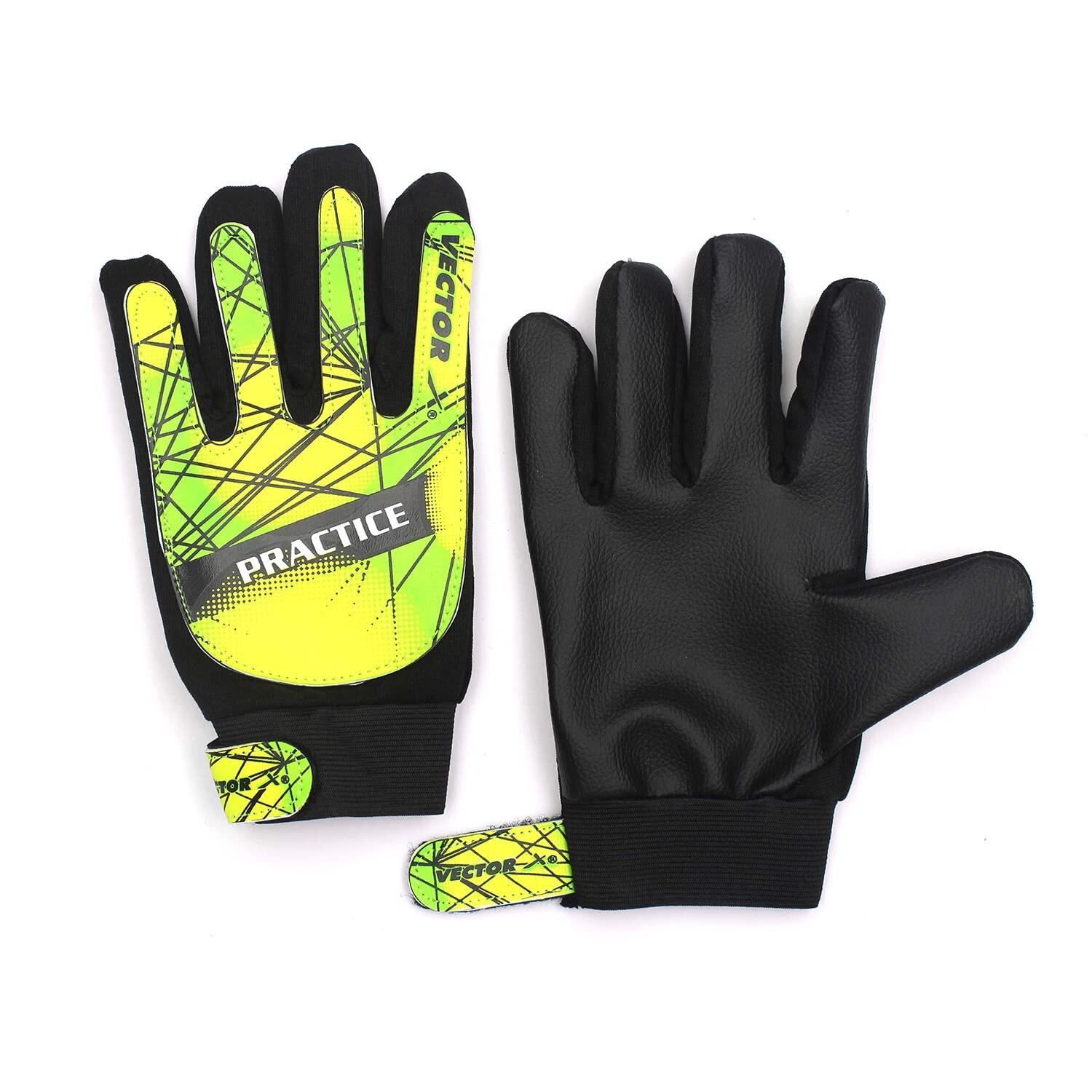 Vector X Torwart-Handschuhe, Schwarz-Grün | Größe 5 | Herren & Jungen 5/5