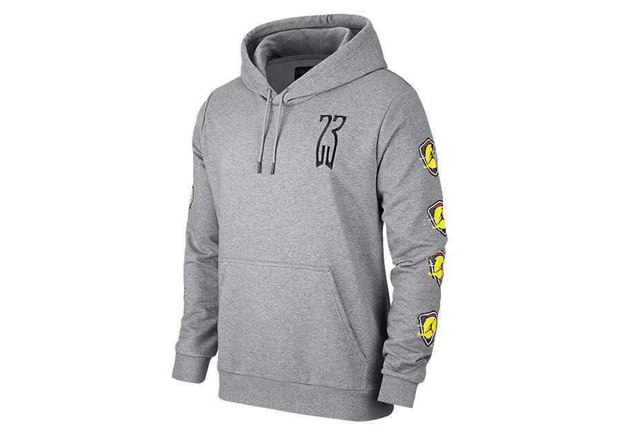 Bluza męska nike air jordan sportswear last shot hoodie carbon heather