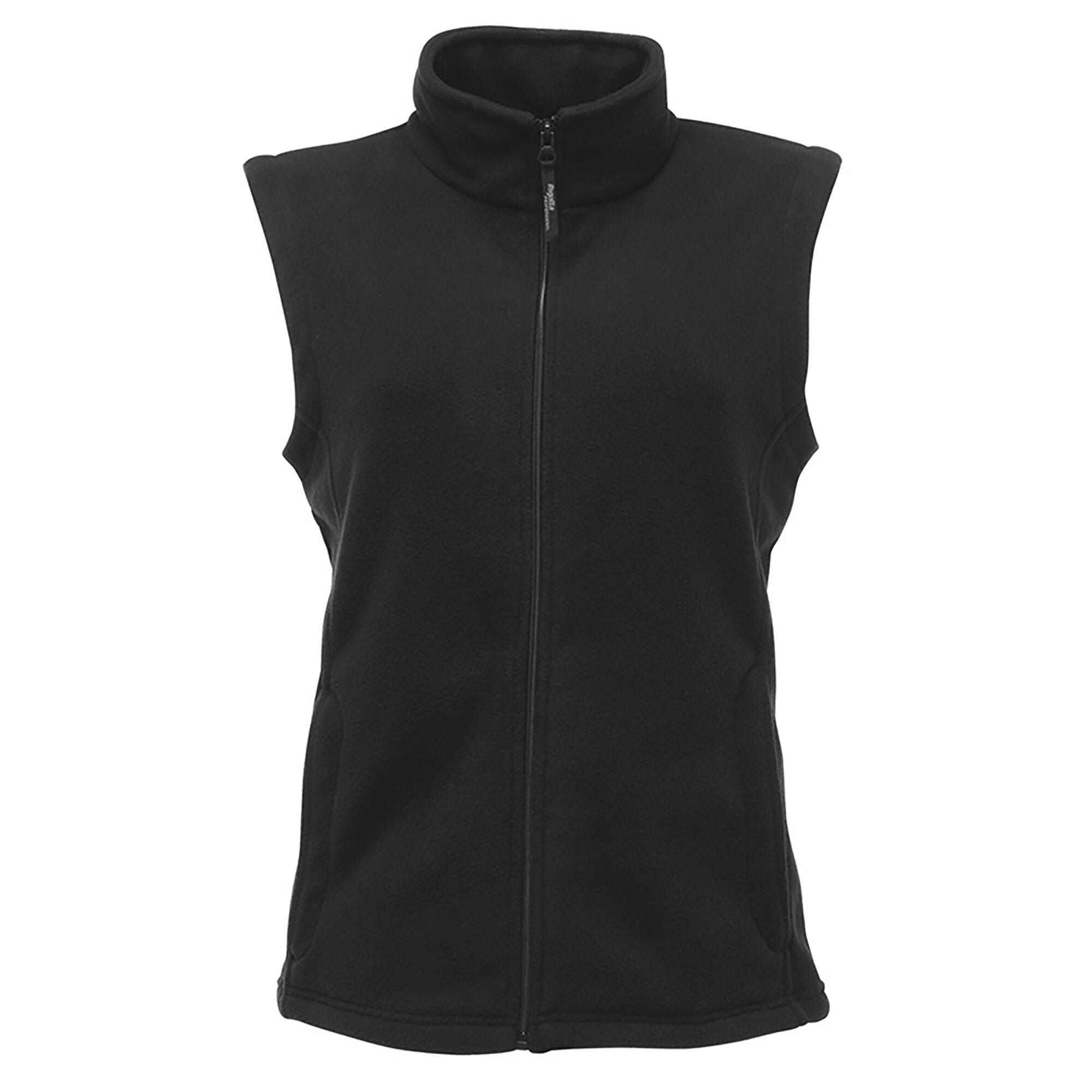 Women's sleeveless fleece jacket (Black)