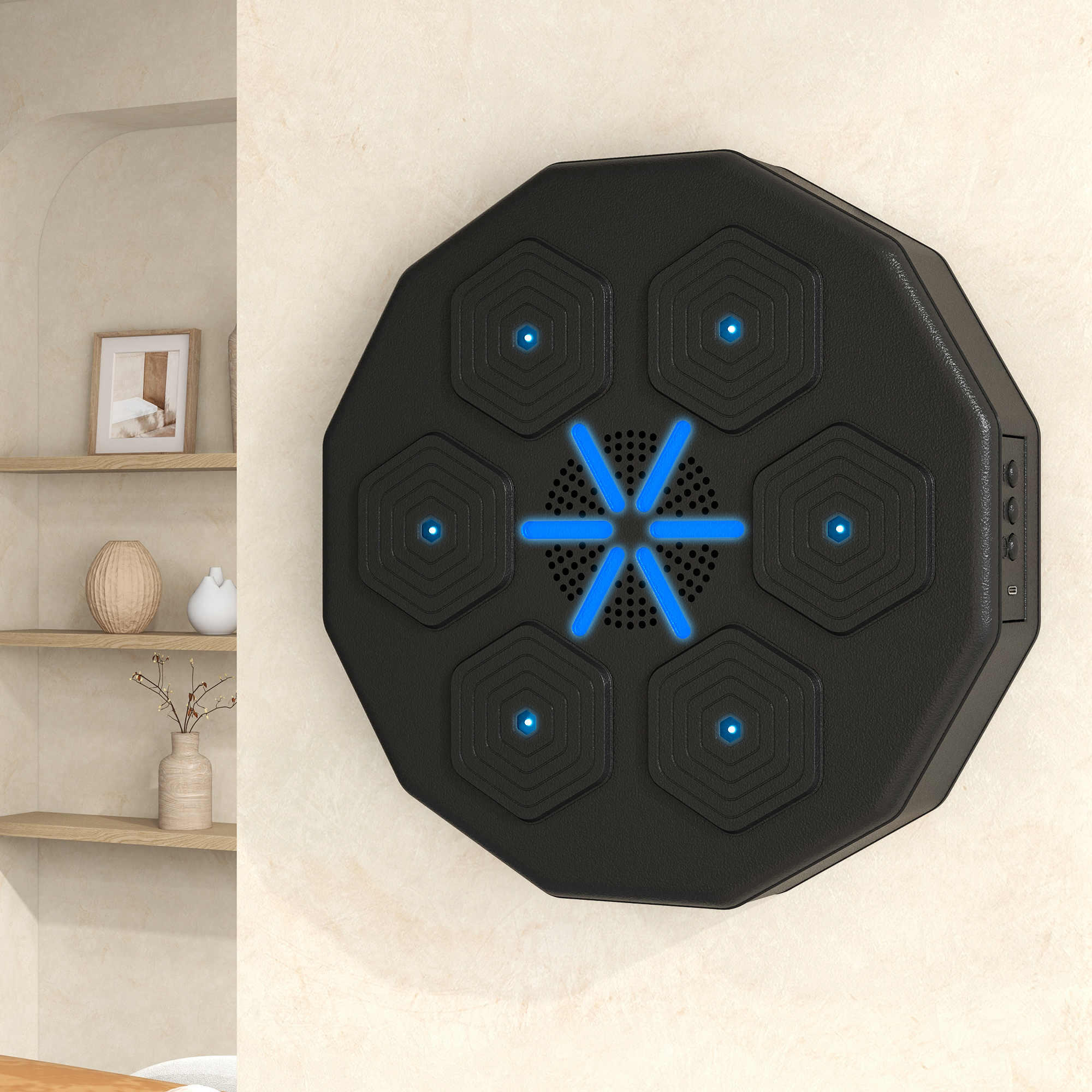 SPORTNOW Máquina Boxe de Parede Musical com  Conexão Bluetooth 2/5