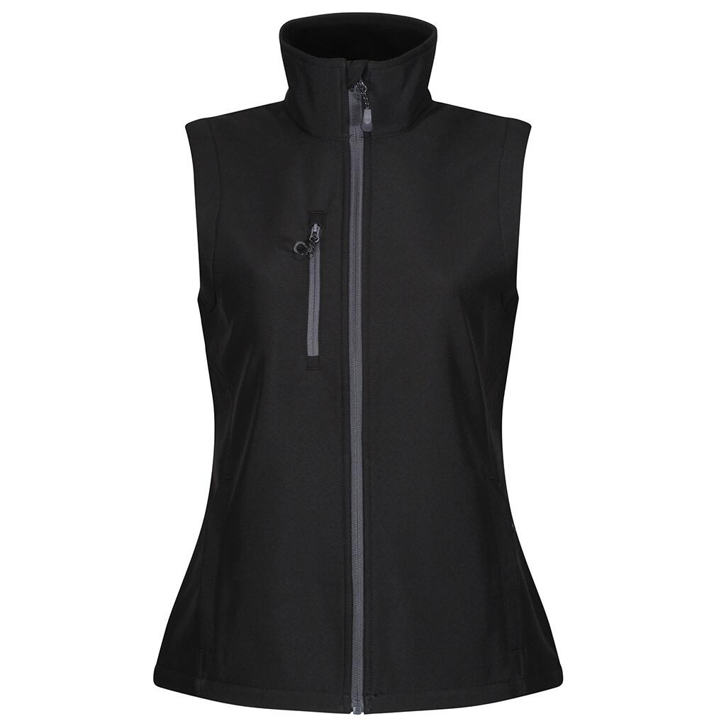 Womens/Ladies Honestly Made Softshell Recycled Body Warmer (Black) 1/5