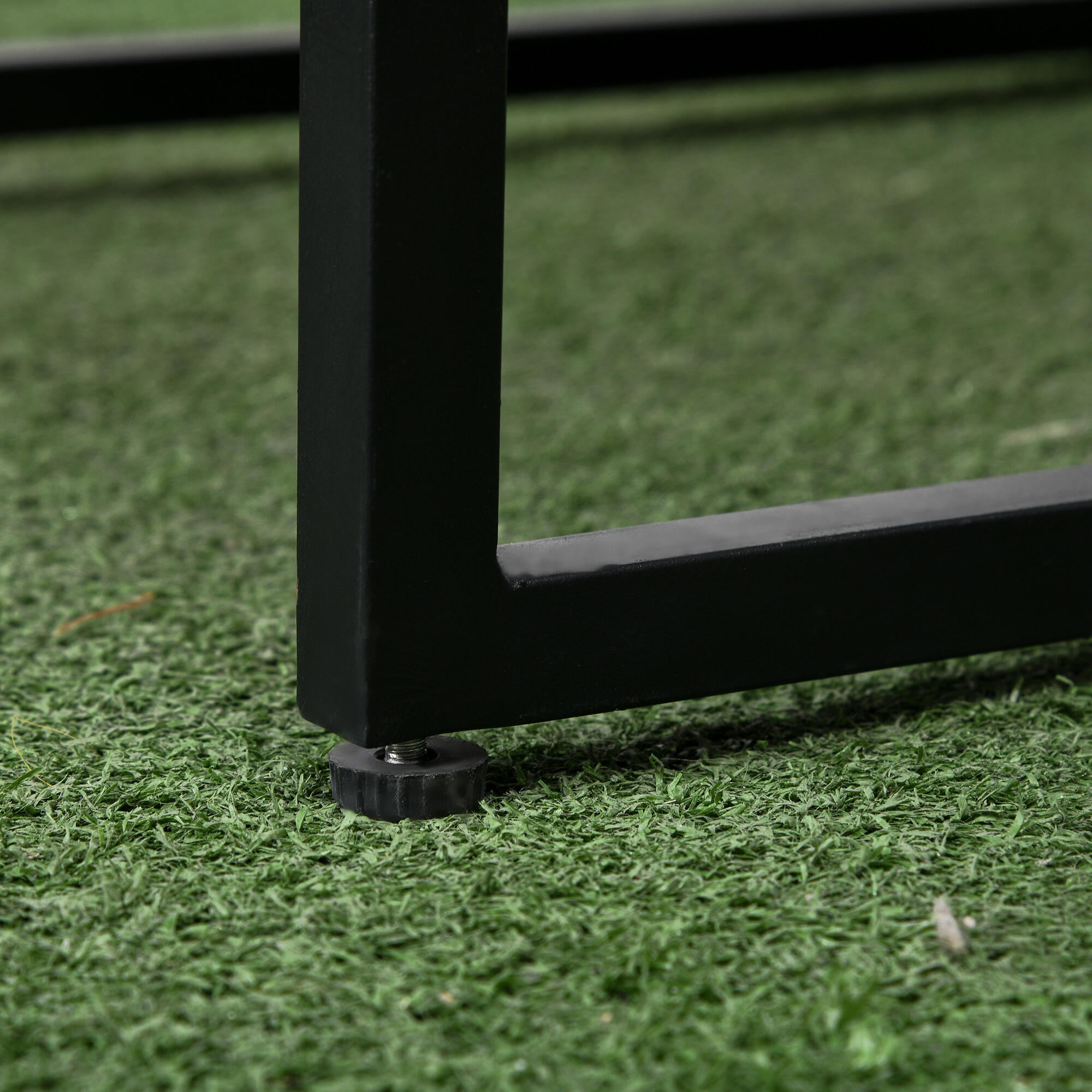 Conjunto mesa e cadeiras de jardim preto e natural Outsunny 5/7