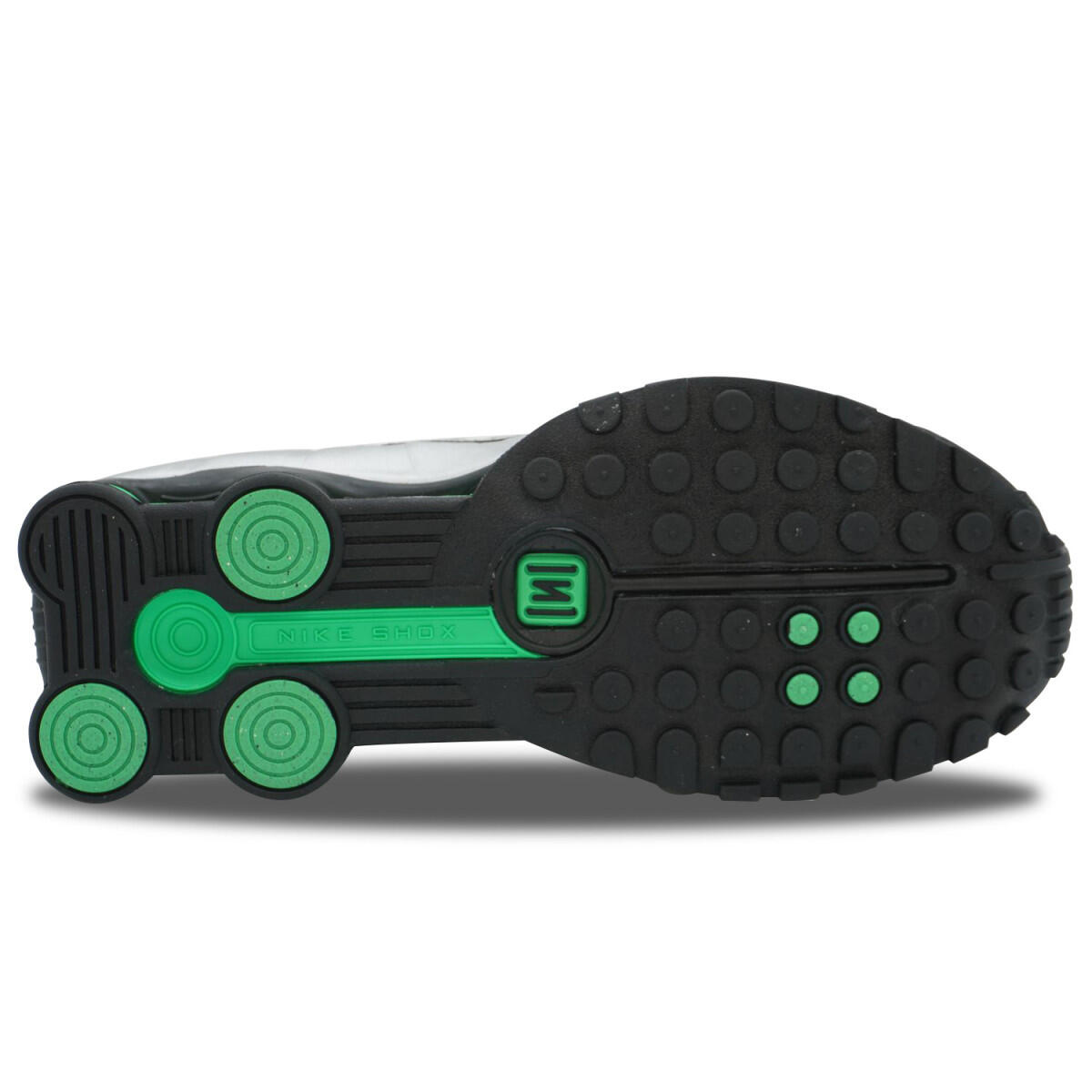 Nike Shox R4 Metallic Silver Green 3/4