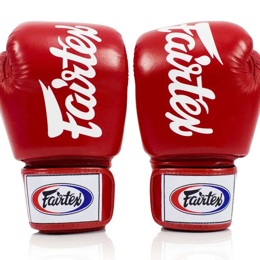 Боксови ръкавици Fairtex от естествена кожа BGV19 червени 355 мл
