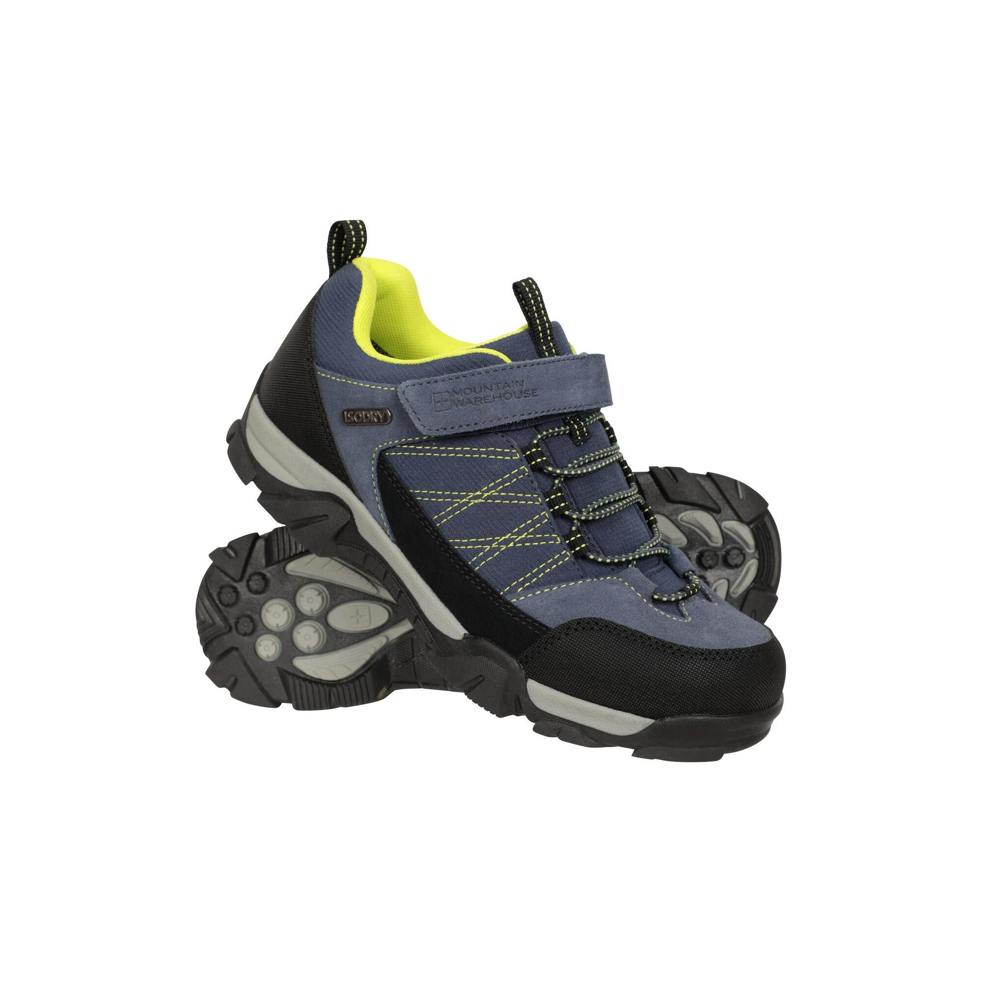 MOUNTAIN WAREHOUSE Scarpe Da Trekking Pelle Scamosciata Bambini Mountain Warehouse Trailblaze Blu