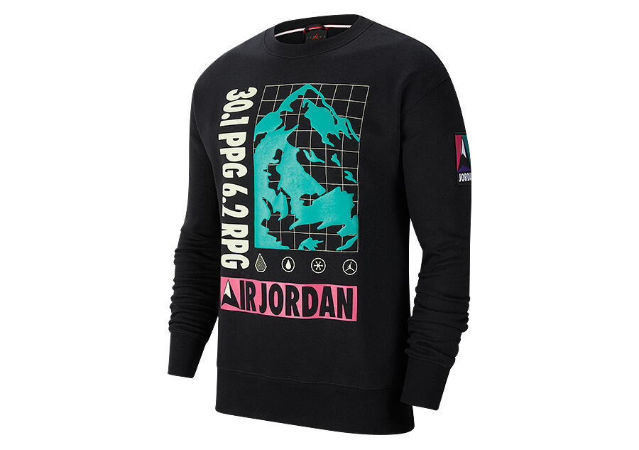 Bluza męska nike air jordan winter utility mountainside fleece crew black