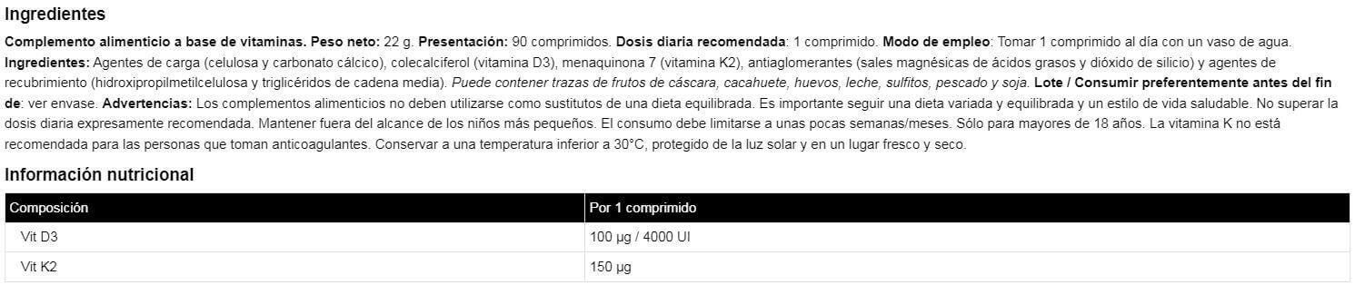 Vit D3+K2 4000UI - 90 Compresse IO.Genix 2/3