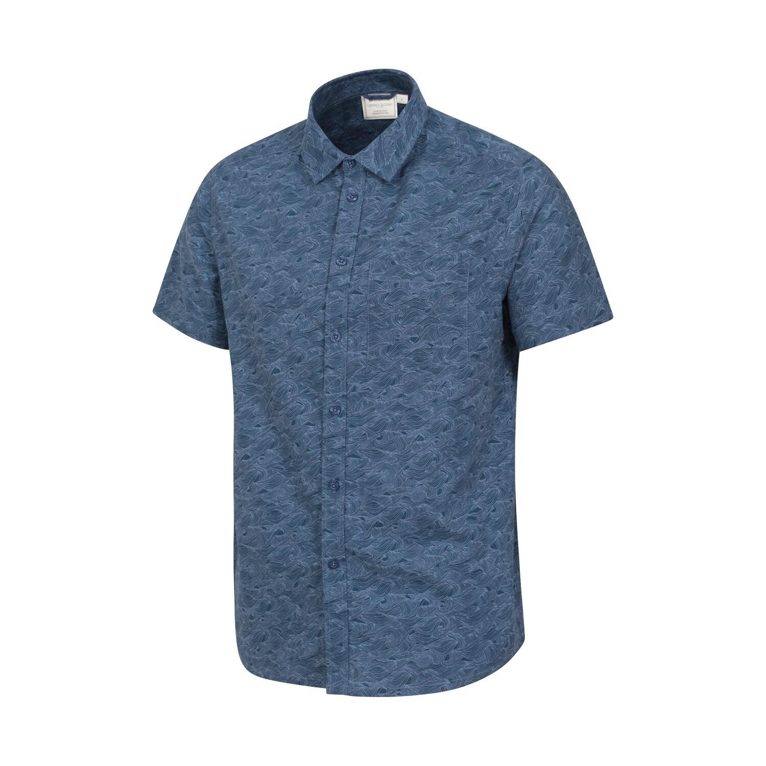Camicia Onda Maniche Corte Uomo Mountain Warehouse Blu Navy 3/4