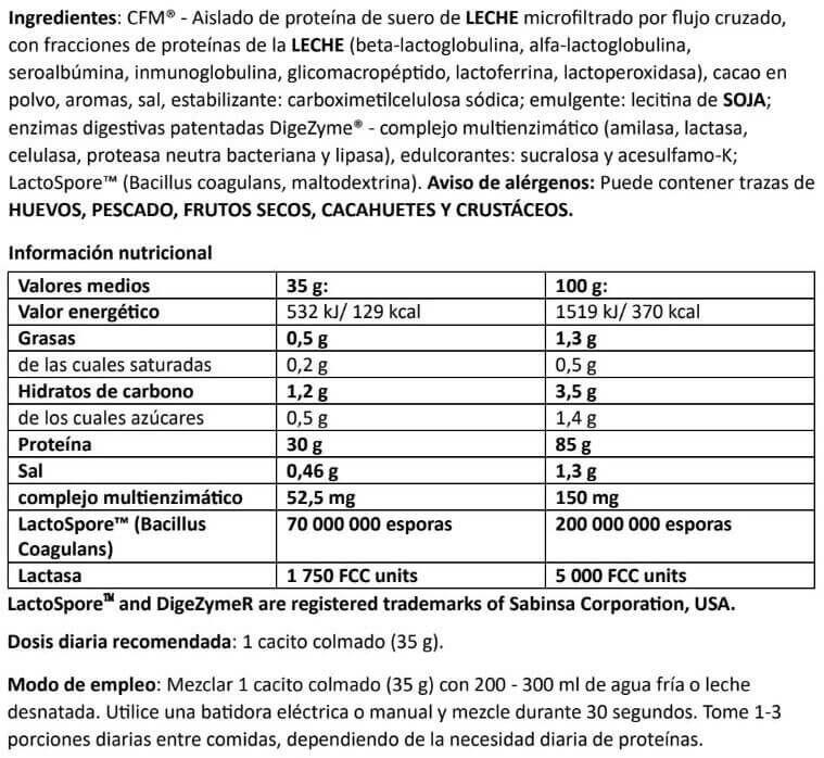 Black CFM Isolate - 2kg Chocolate Dubái Amix Nutrition 3/4