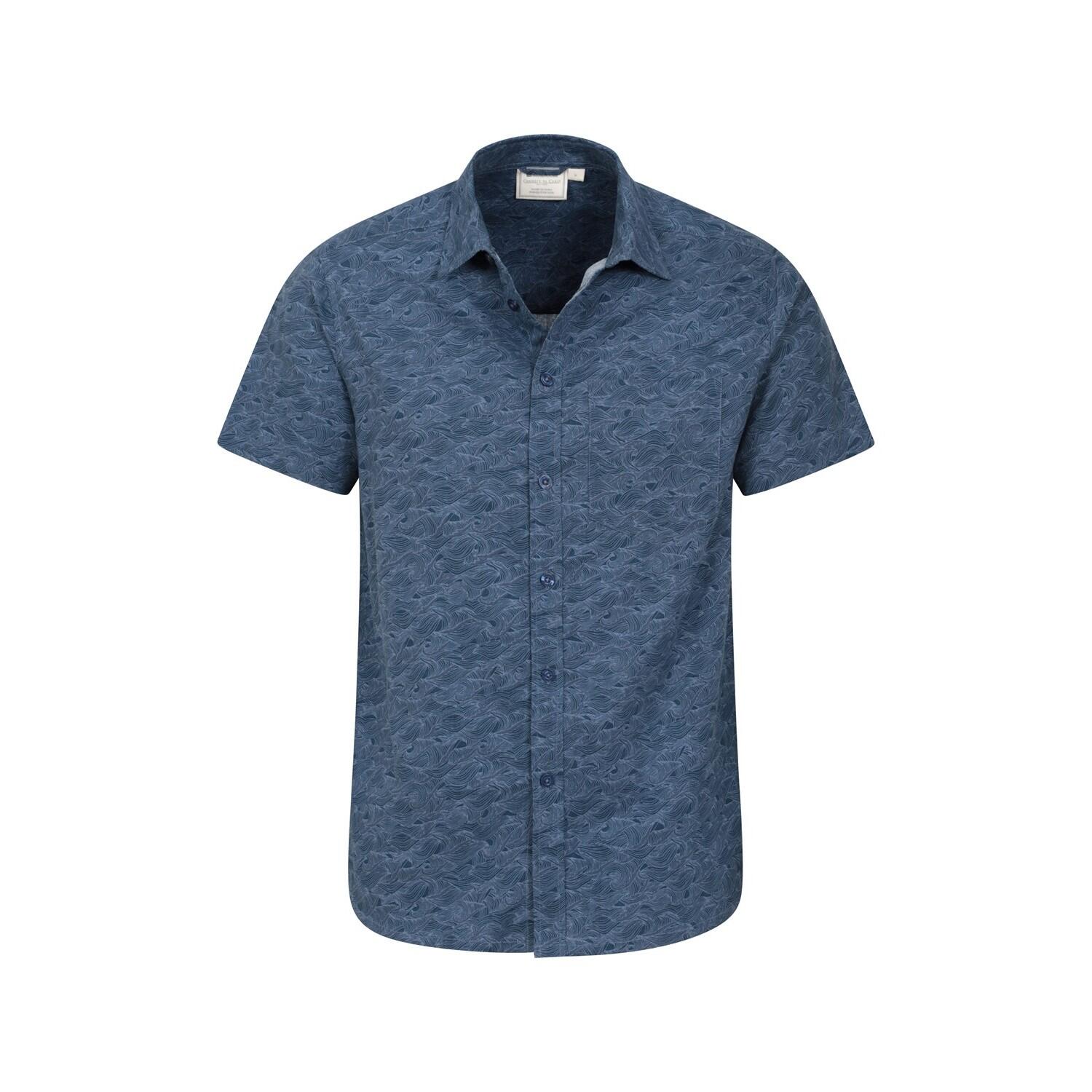 Camicia Onda Maniche Corte Uomo Mountain Warehouse Blu Navy 4/4