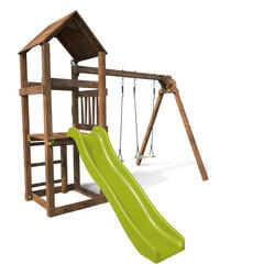 Aire de jeux bois avec toboggan NOUMEA