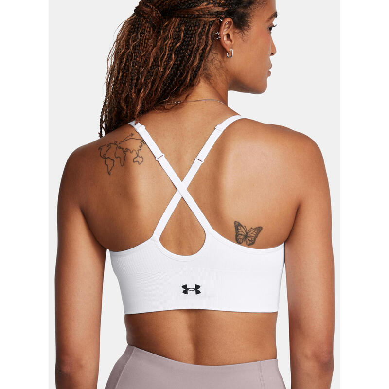 Sutien sport Under Armour Vanish Seamless Low alb/negru