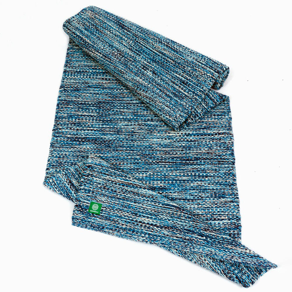 Samarali Cotton yoga rug - Ocean Mist - 193 x 66 cm