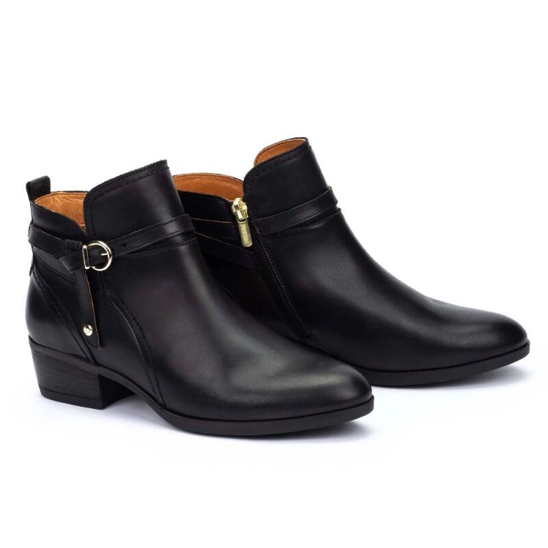 Botines Planos Mujer Pikolinos W1u-8901 Negro 3/4