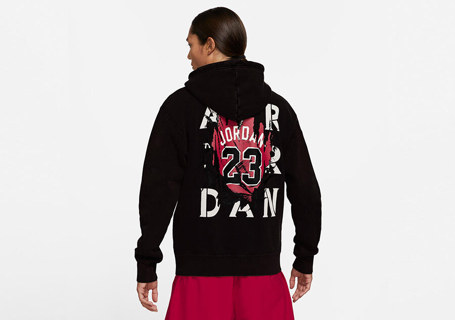 Bluza męska nike air jordan aj5 gfx fleece pullover hoodie black