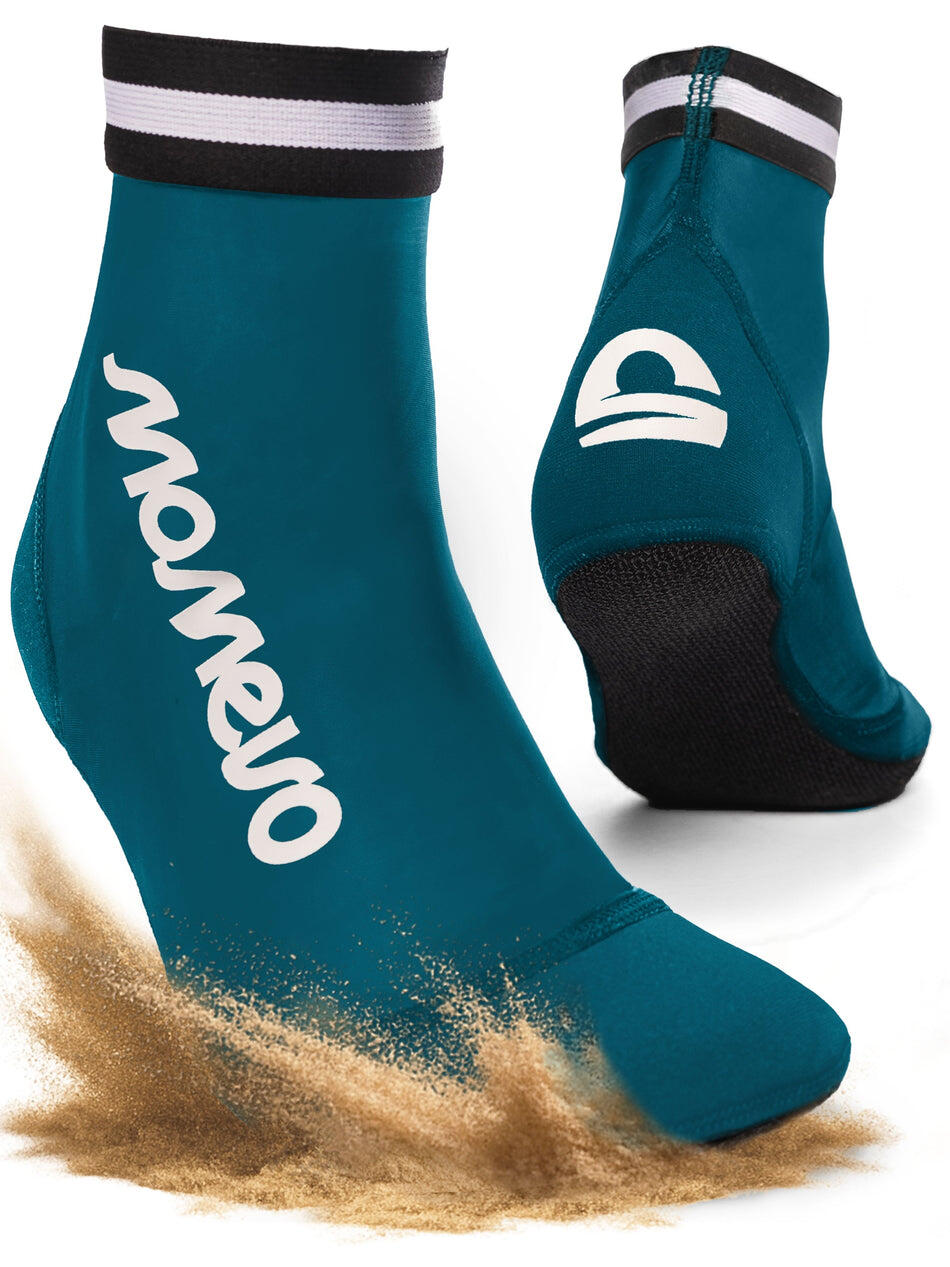 MOMEVO Beachvolleyball Socken aus Neopren – Schutz für Strandsport Petrolblau
