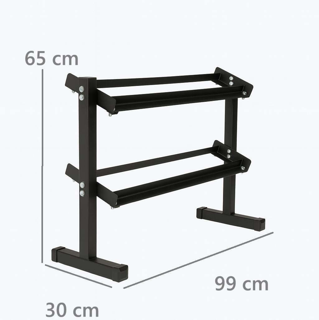 Stojak na hantle 2-poziomowy Compact UNDERFIT regulowana szerokość 150 kg 5/7