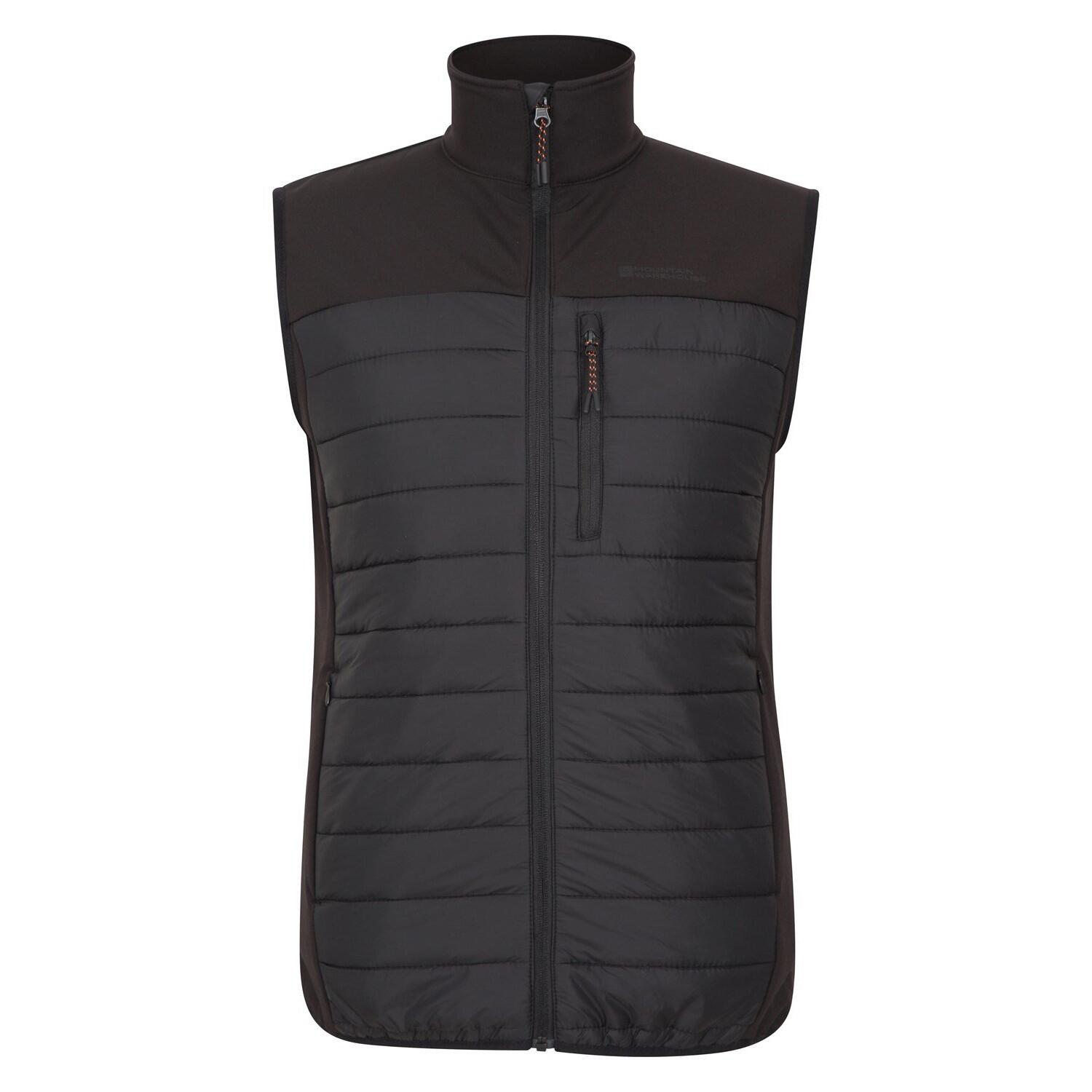 MOUNTAIN WAREHOUSE Mens Turbine II Hybrid Padded Gilet (Black)