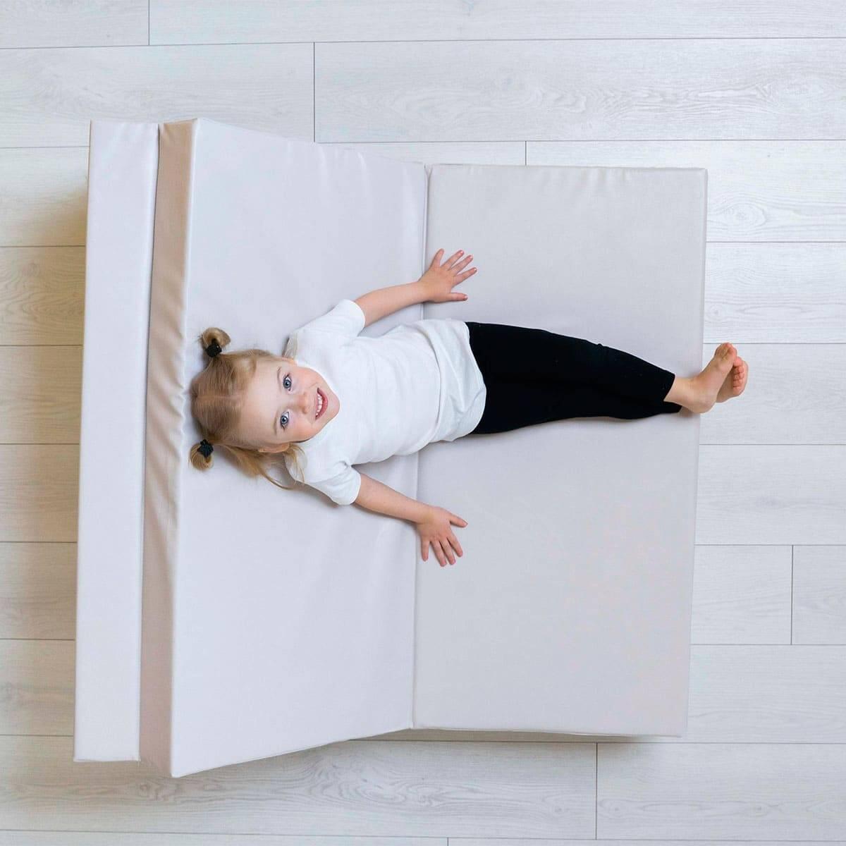 Kinderen Gymnastiek Turnmat Opvouwbaar 4-Delig 200x100x10 cm Kometa Grijs 3/5