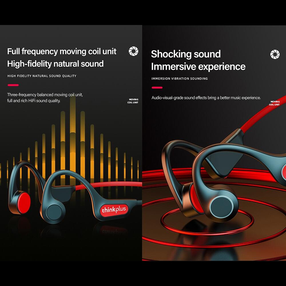 Lenovo X3 Pro fones Bluetooth 5.3 condução óssea c/ microfone preto 5/7